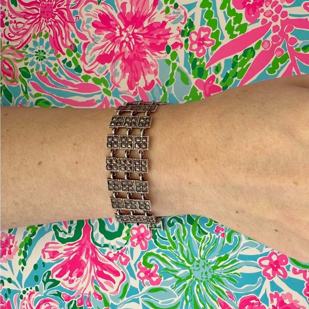Sterling Silver Bracelet with Marcasite stones.